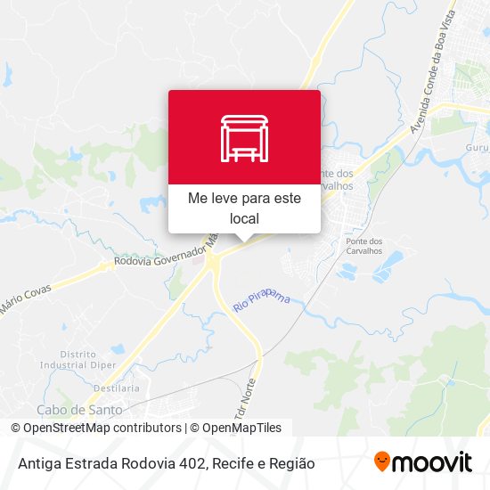 Antiga Estrada Rodovia 402 mapa