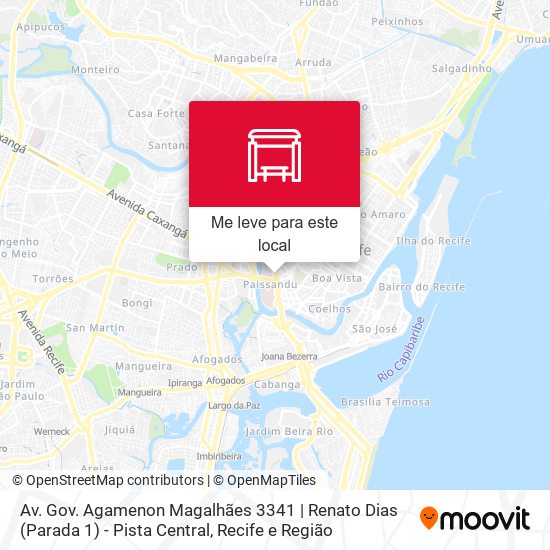 Av. Gov. Agamenon Magalhães 3341 | Renato Dias (Parada 1) - Pista Central mapa