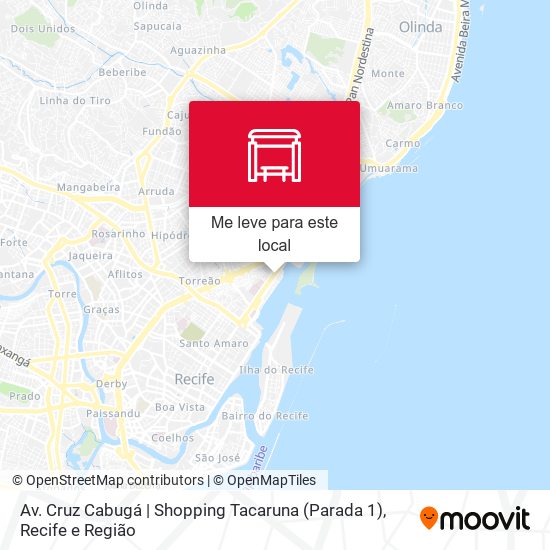 Av. Cruz Cabugá | Shopping Tacaruna (Parada 1) mapa