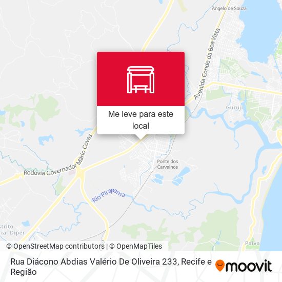 Rua Diácono Abdias Valério De Oliveira 233 mapa