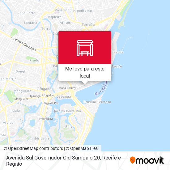 Avenida Sul Governador Cid Sampaio 20 mapa