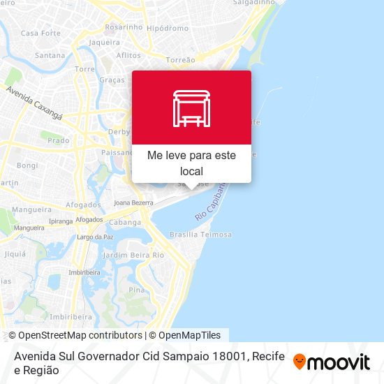 Avenida Sul Governador Cid Sampaio 18001 mapa