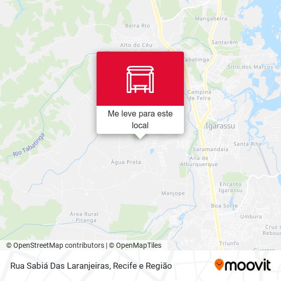 Rua Sabiá Das Laranjeiras mapa