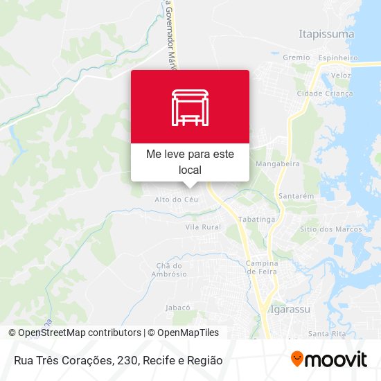 Rua Três Corações, 230 mapa