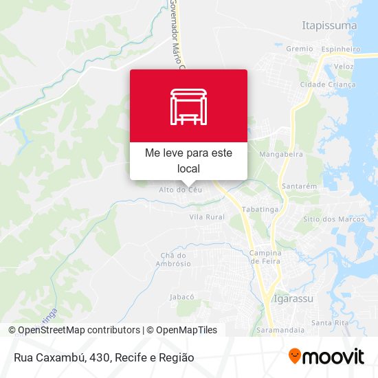 Rua Caxambú, 430 mapa