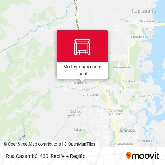 Rua Caxambú, 430 mapa