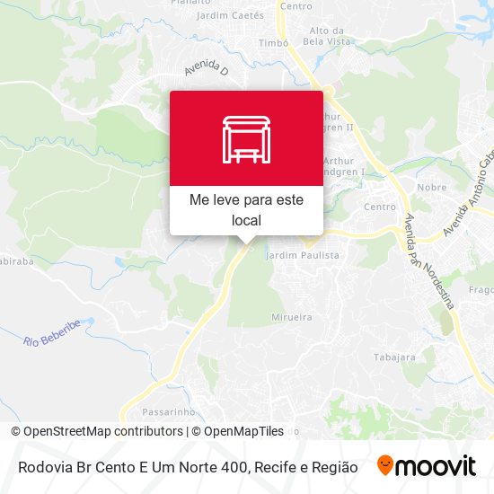 Rodovia Br Cento E Um Norte 400 mapa
