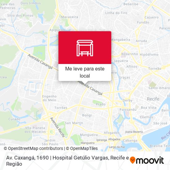 Av. Caxangá, 1690 | Hospital Getúlio Vargas mapa