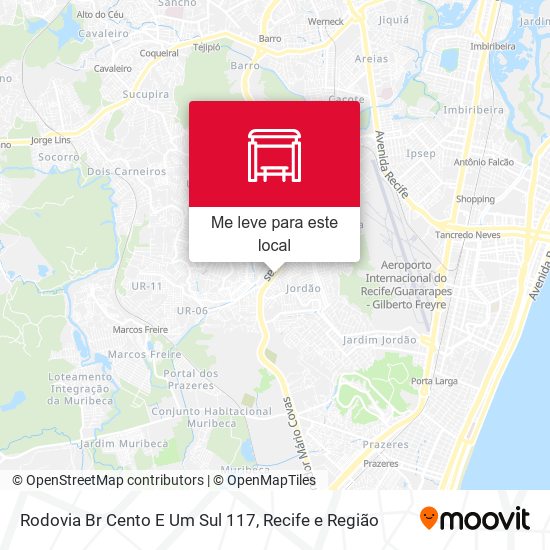 Rodovia Br Cento E Um Sul 117 mapa