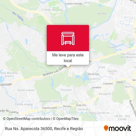 Rua Ns. Aparecida 36500 mapa