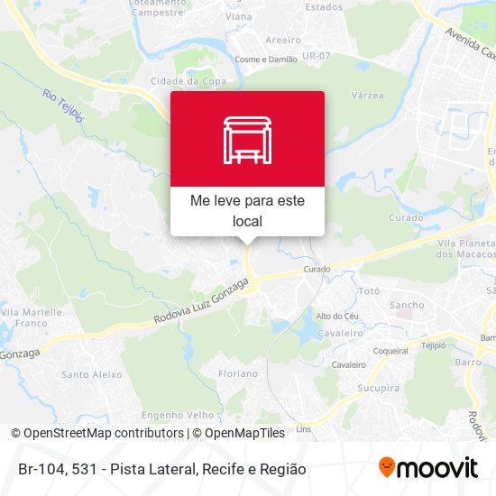 Br-104, 531 - Pista Lateral mapa