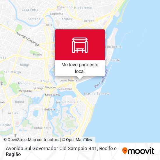 Avenida Sul Governador Cid Sampaio 841 mapa