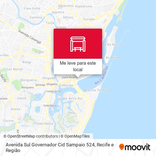 Avenida Sul Governador Cid Sampaio 524 mapa