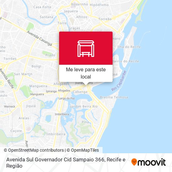 Avenida Sul Governador Cid Sampaio 366 mapa