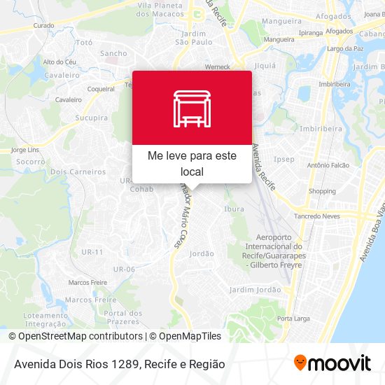 Avenida Dois Rios 1289 mapa