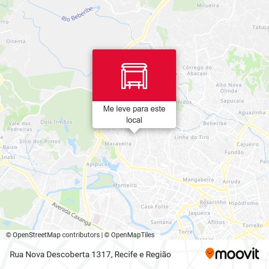Rua Nova Descoberta 1317 mapa
