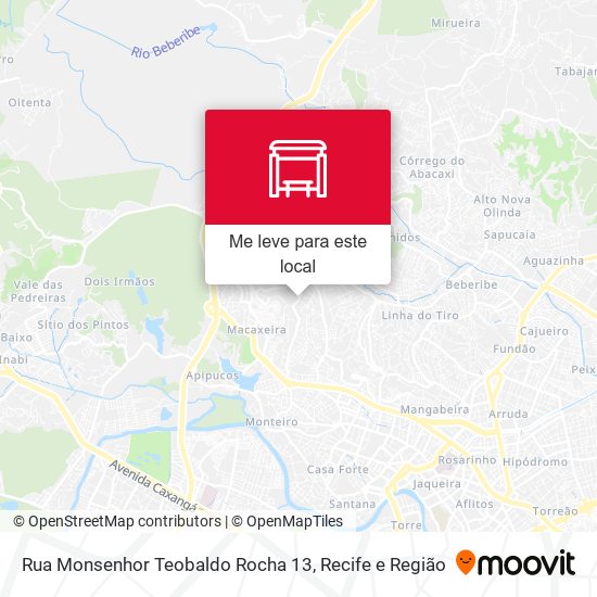 Rua Monsenhor Teobaldo Rocha 13 mapa