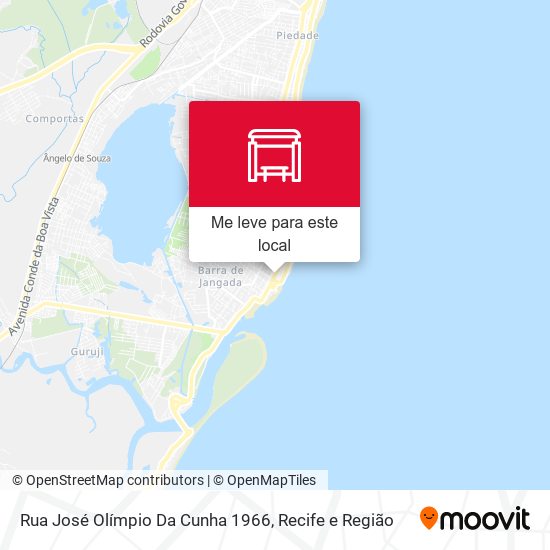 Rua José Olímpio Da Cunha 1966 mapa