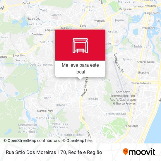 Rua Sítio Dos Moreiras 170 mapa