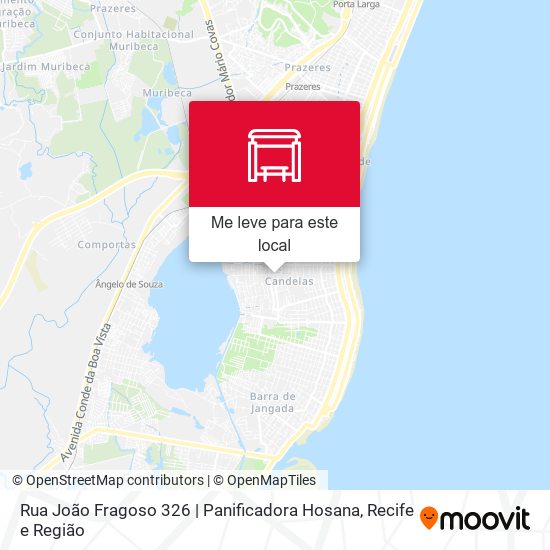 Rua João Fragoso 326 | Panificadora Hosana mapa