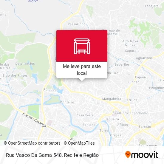 Rua Vasco Da Gama 548 mapa