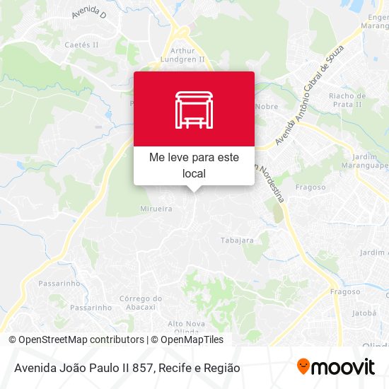 Avenida João Paulo II 857 mapa