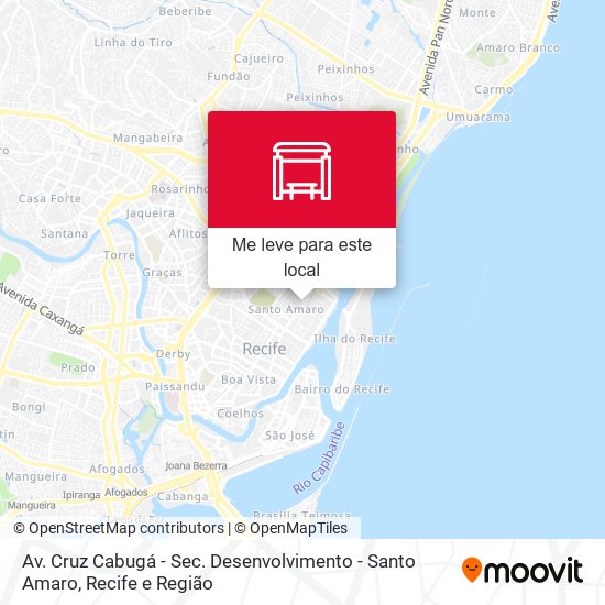 Av. Cruz Cabugá - Sec. Desenvolvimento - Santo Amaro mapa