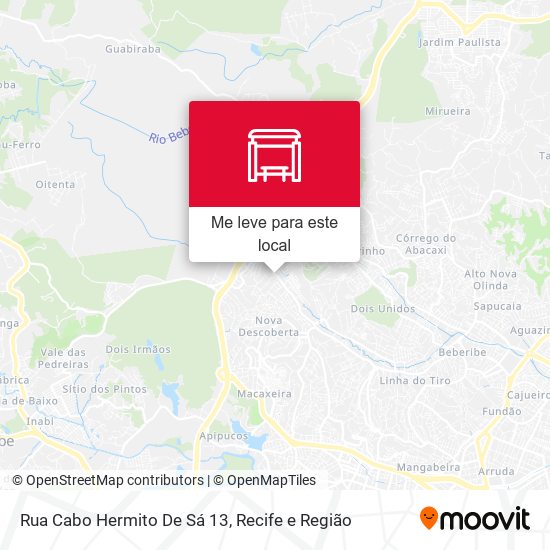 Rua Cabo Hermito De Sá 13 mapa