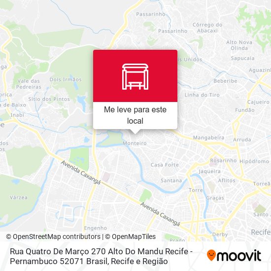 Rua Quatro De Março 270 Alto Do Mandu Recife - Pernambuco 52071 Brasil mapa