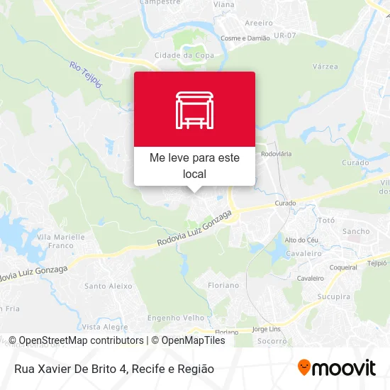 Rua Xavier De Brito 4 mapa