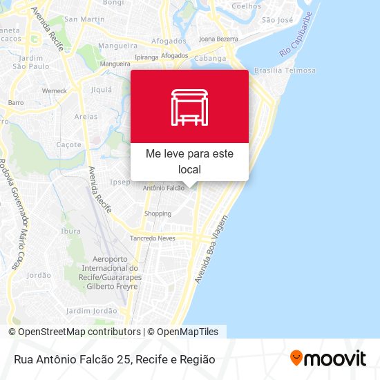 Rua Antônio Falcão 25 mapa