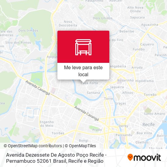 Avenida Dezessete De Agosto Poço Recife - Pernambuco 52061 Brasil mapa