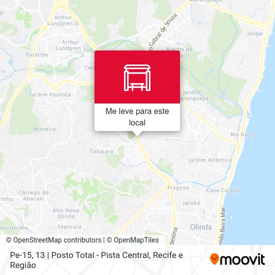 Pe-15, 13 | Posto Total - Pista Central mapa