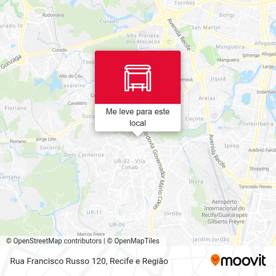 Rua Francisco Russo 120 mapa