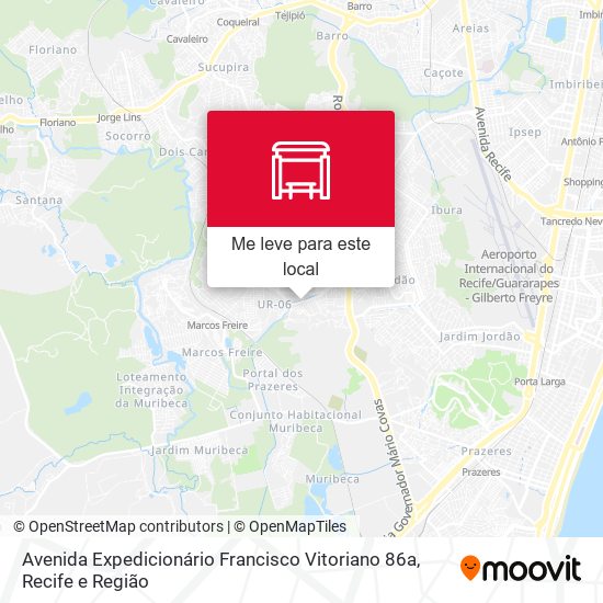 Avenida Expedicionário Francisco Vitoriano 86a mapa