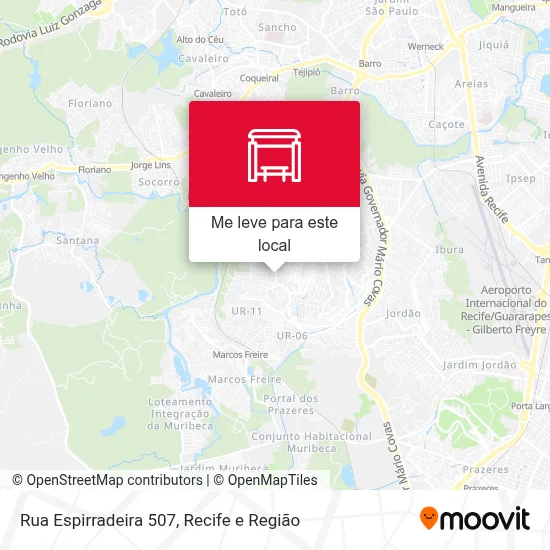 Rua Espirradeira 507 mapa