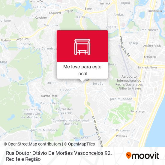 Rua Doutor Otávio De Morães Vasconcelos 92 mapa