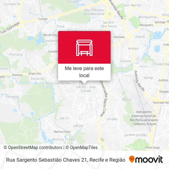 Rua Sargento Sebastião Chaves 21 mapa