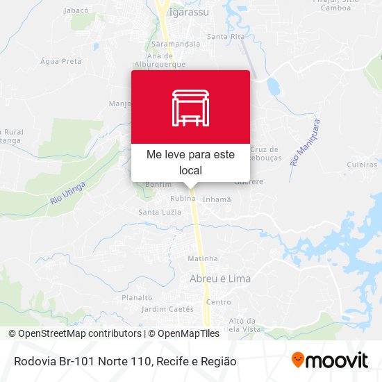 Rodovia Br-101 Norte 110 mapa