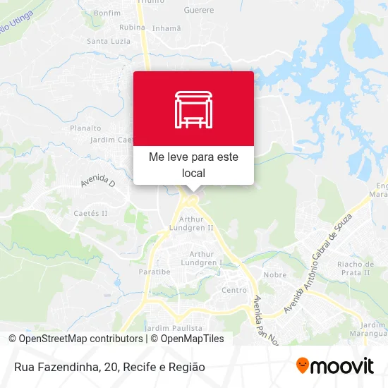 Rua Fazendinha, 20 mapa