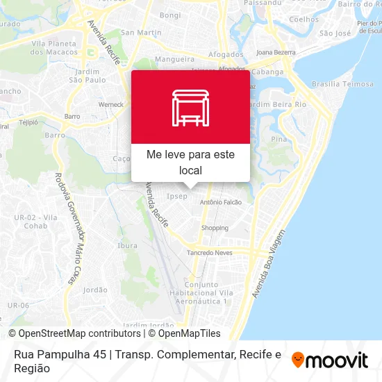 Rua Pampulha 45 | Transp. Complementar mapa