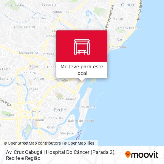 Av. Cruz Cabugá | Hospital Do Câncer (Parada 2) mapa