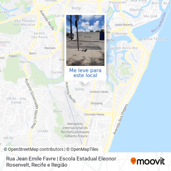 Rua Jean Emile Favre | Escola Estadual Eleonor Rosenvelt mapa