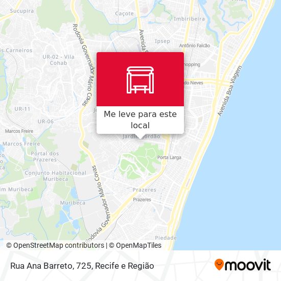 Rua Ana Barreto, 725 mapa