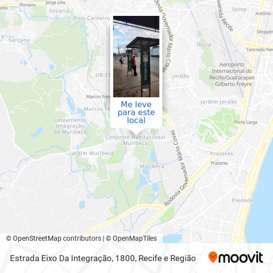 Estrada Eixo Da Integração, 1800 mapa