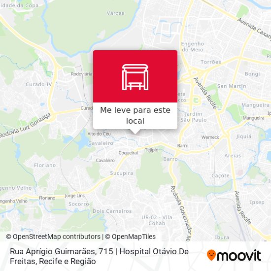 Rua Aprígio Guimarães, 715 | Hospital Otávio De Freitas mapa