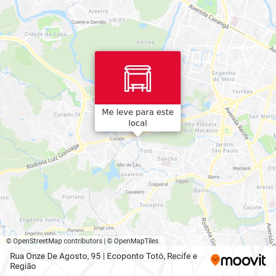 Rua Onze De Agosto, 95 | Ecoponto Totó mapa