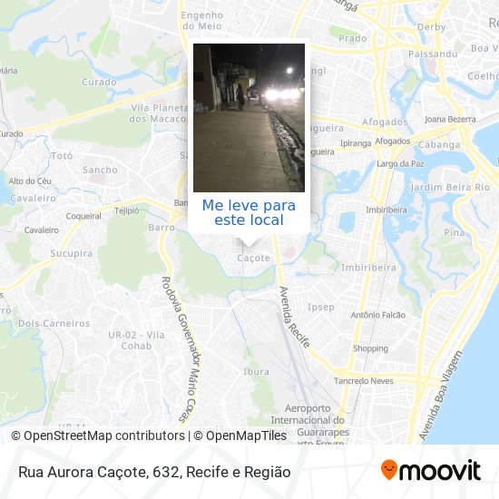Rua Aurora Caçote, 632 mapa