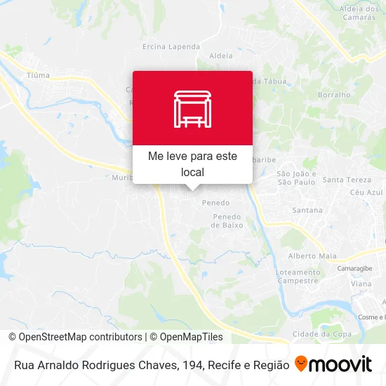 Rua Arnaldo Rodrigues Chaves, 194 mapa
