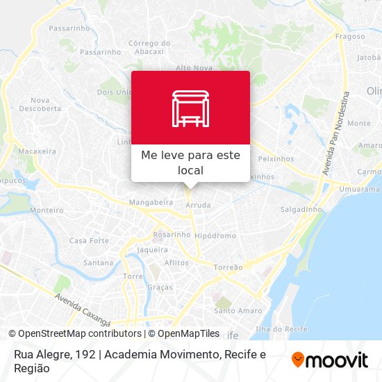 Rua Alegre, 192 | Academia Movimento mapa